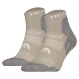 HEAD Unisex Quarter-Wandersocken, 2er Pack - Hiking All Climates Quarter 2P, Sportsocken, Logo