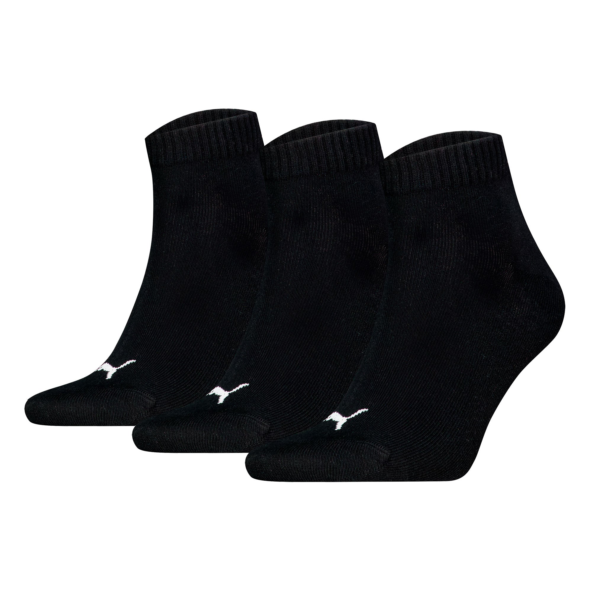 PUMA Unisex Quartersocken, 3er Pack - Quarter Plain 3P, Logo, einfarbig