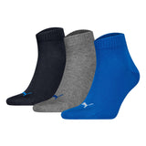 PUMA Unisex Quartersocken, 3er Pack - Quarter Plain 3P, Logo, einfarbig