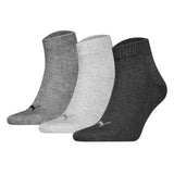 PUMA Unisex Quartersocken, 3er Pack - Quarter Plain 3P, Logo, einfarbig