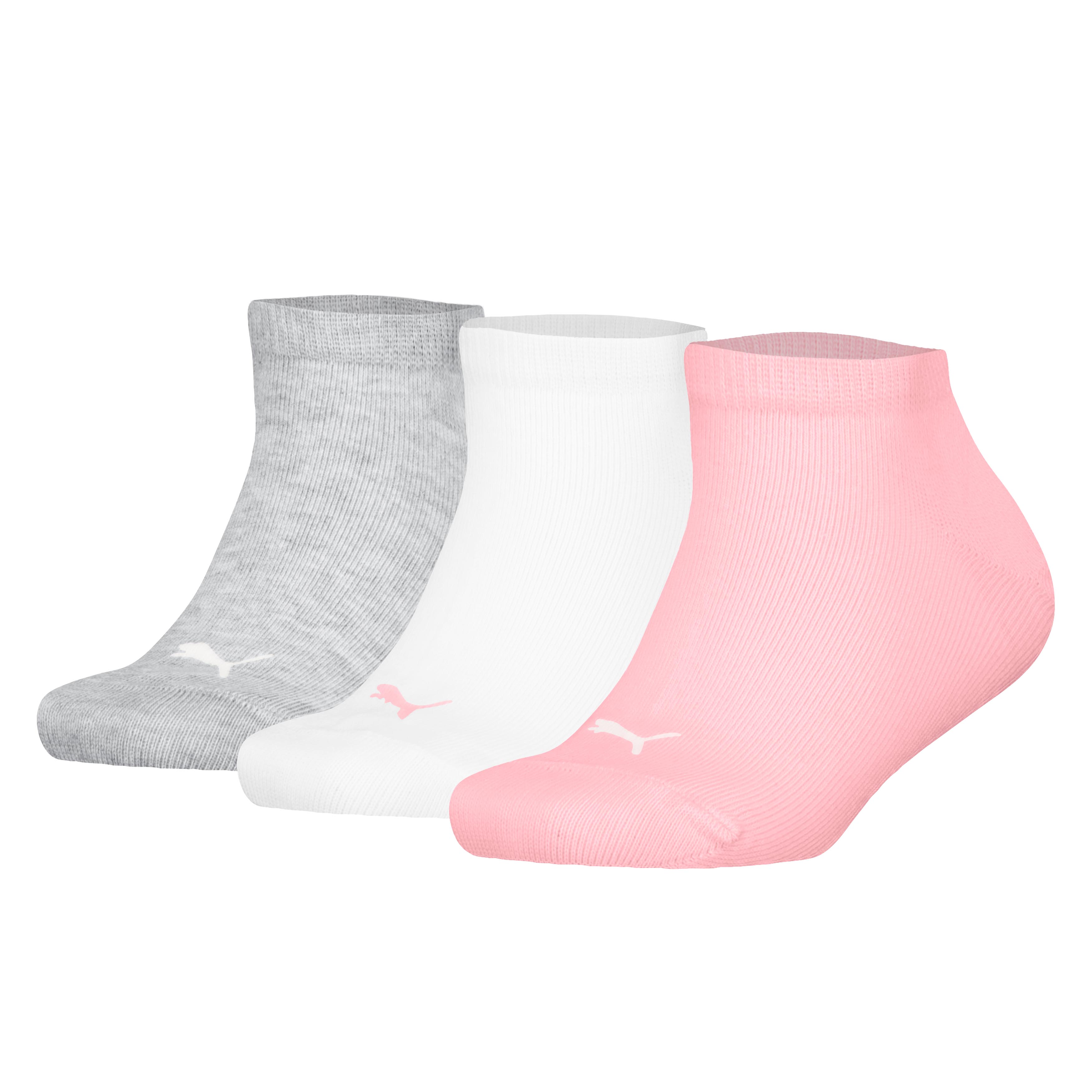 PUMA Kinder Sneakersocken, 3er Pack - Plain Sneaker 3P, Logo, einfarbig