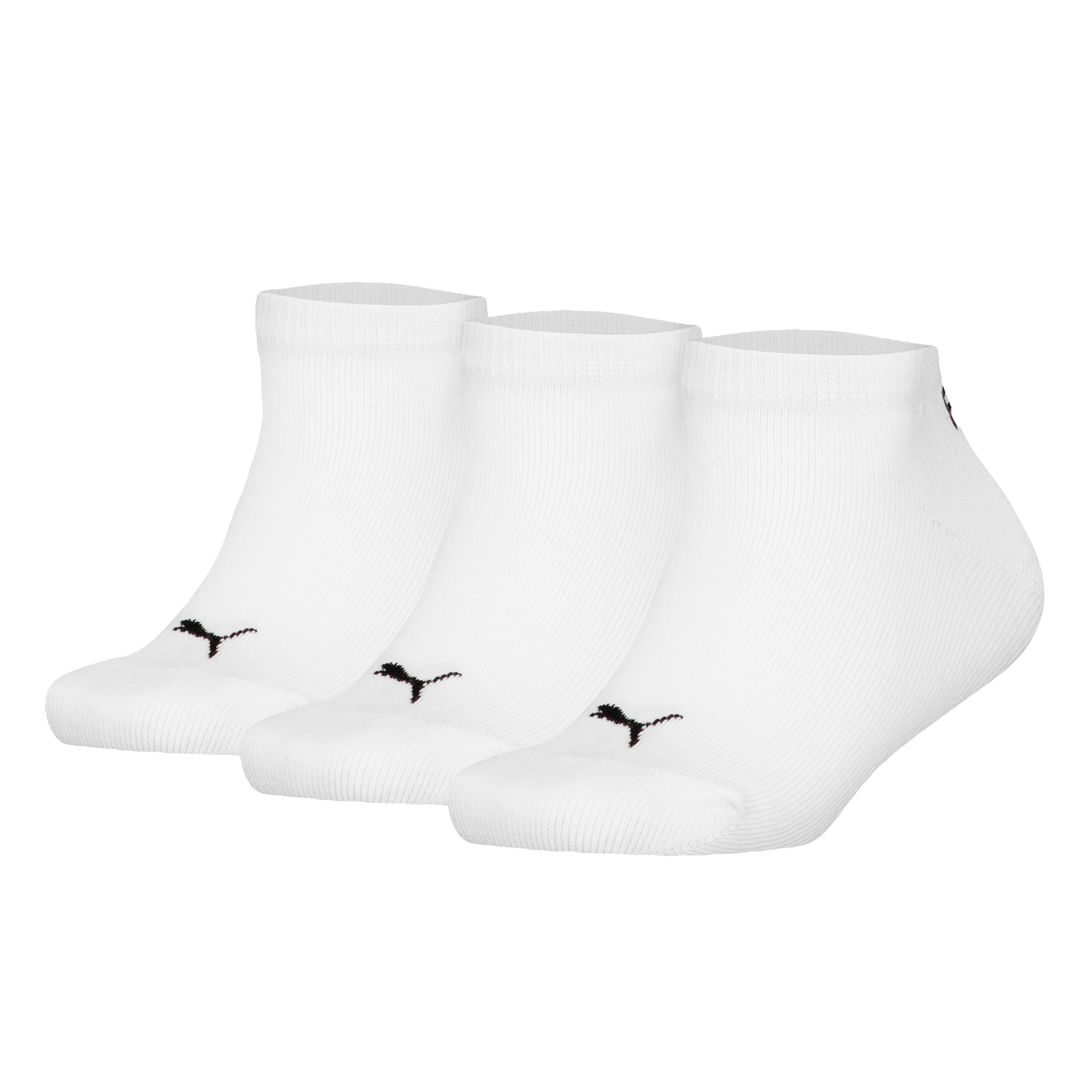 PUMA Kinder Sneakersocken, 3er Pack - Plain Sneaker 3P, Logo, einfarbig