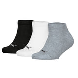 PUMA Kinder Sneakersocken, 3er Pack - Plain Sneaker 3P, Logo, einfarbig