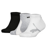 PUMA Kinder Sneakersocken, 3er Pack - BWT Sneaker 3P, Logos, einfarbig