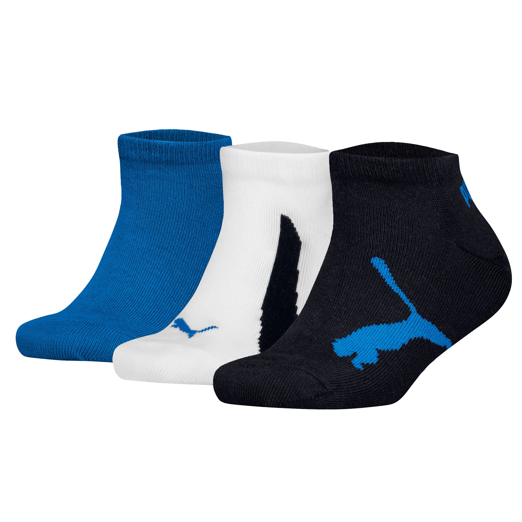 PUMA Kinder Sneakersocken, 3er Pack - BWT Sneaker 3P, Logos, einfarbig