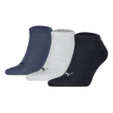 PUMA Unisex Sneakersocken, 3er Pack - Sneaker Plain 3P, Logo, einfarbig