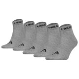 HEAD Unisex Quarter Socken, 5er Pack - ELEMENTS ALL SPORTS QUARTER ECOM, Kurzsocken, einfarbig