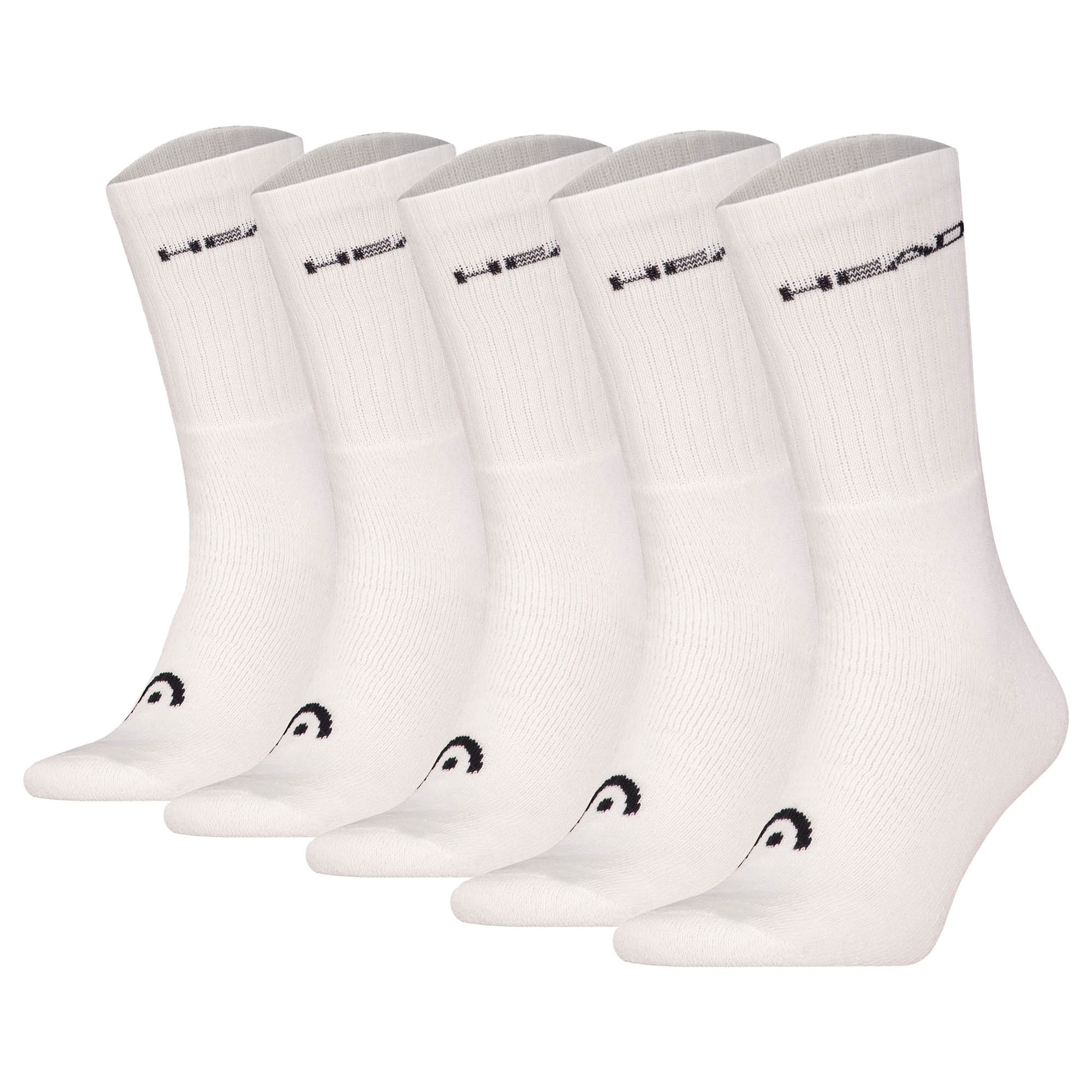 HEAD Unisex Socken, 5er Pack - ELEMENTS ALL SPORTS CREW ECOM, einfarbig