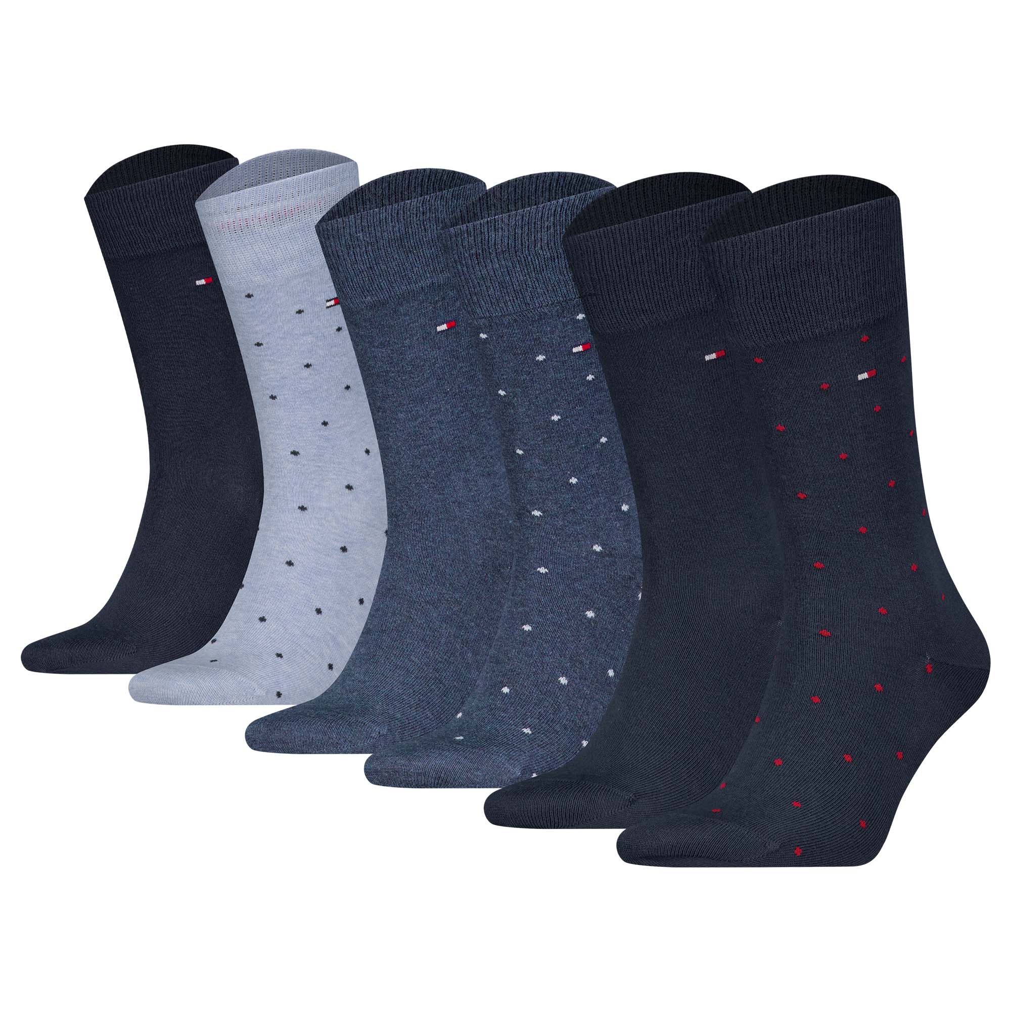 TOMMY HILFIGER Herren Socken, 6er Pack - Sock Dot 6P, Punkte, ECOM