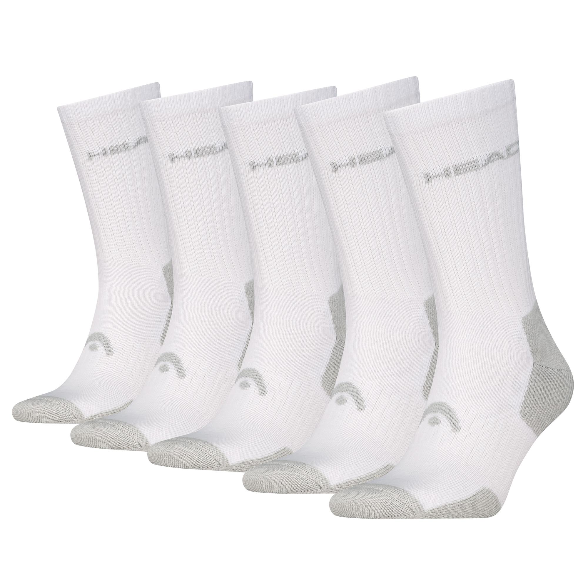 HEAD Unisex Tennissocken, 5er Pack - ELEMENTS TENNIS CREW ECOM, Sportsocken