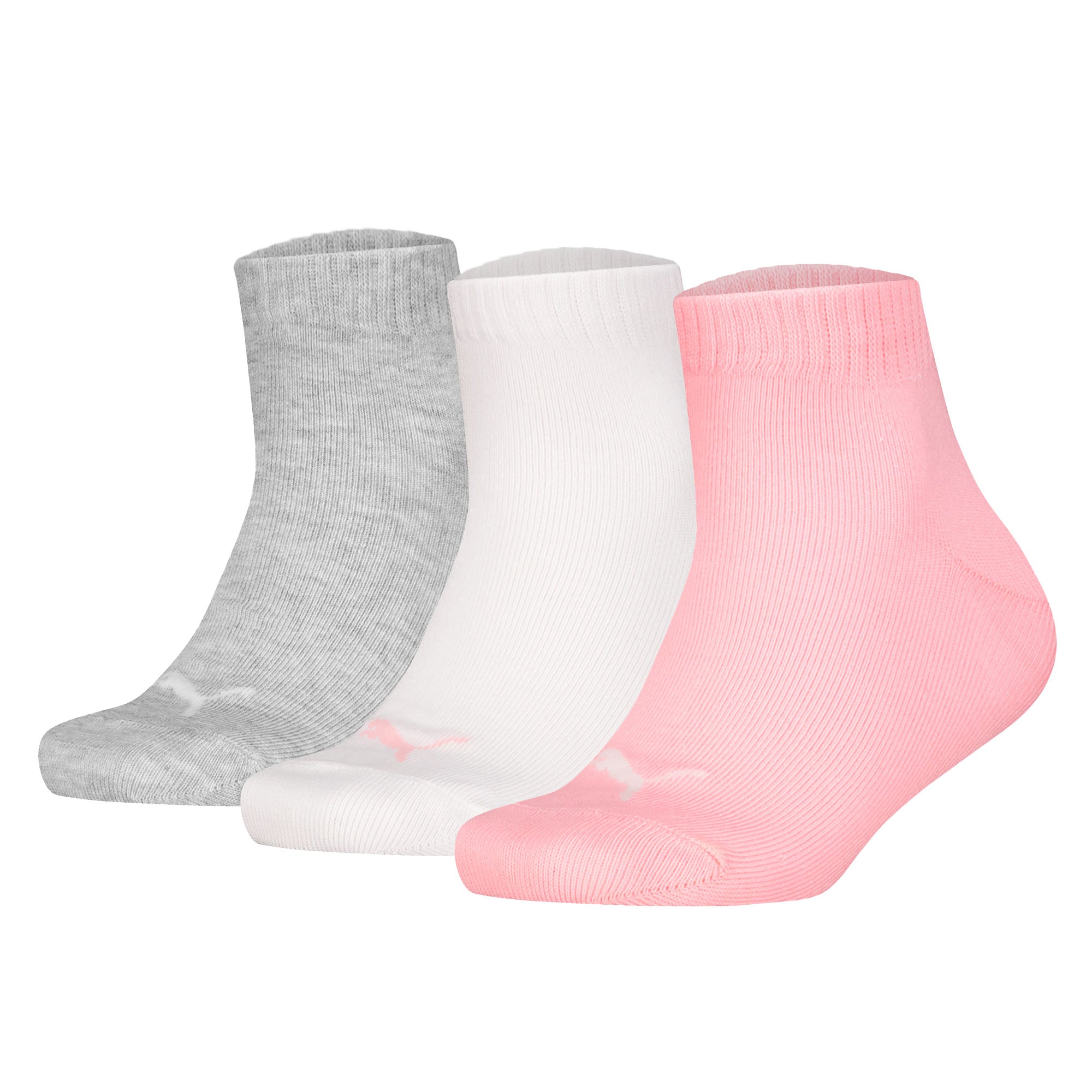 PUMA Kinder Quarter Socken, 3er Pack - Plain Quarter 3P, Logos, einfarbig