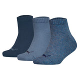 PUMA Kinder Quarter Socken, 3er Pack - Plain Quarter 3P, Logos, einfarbig