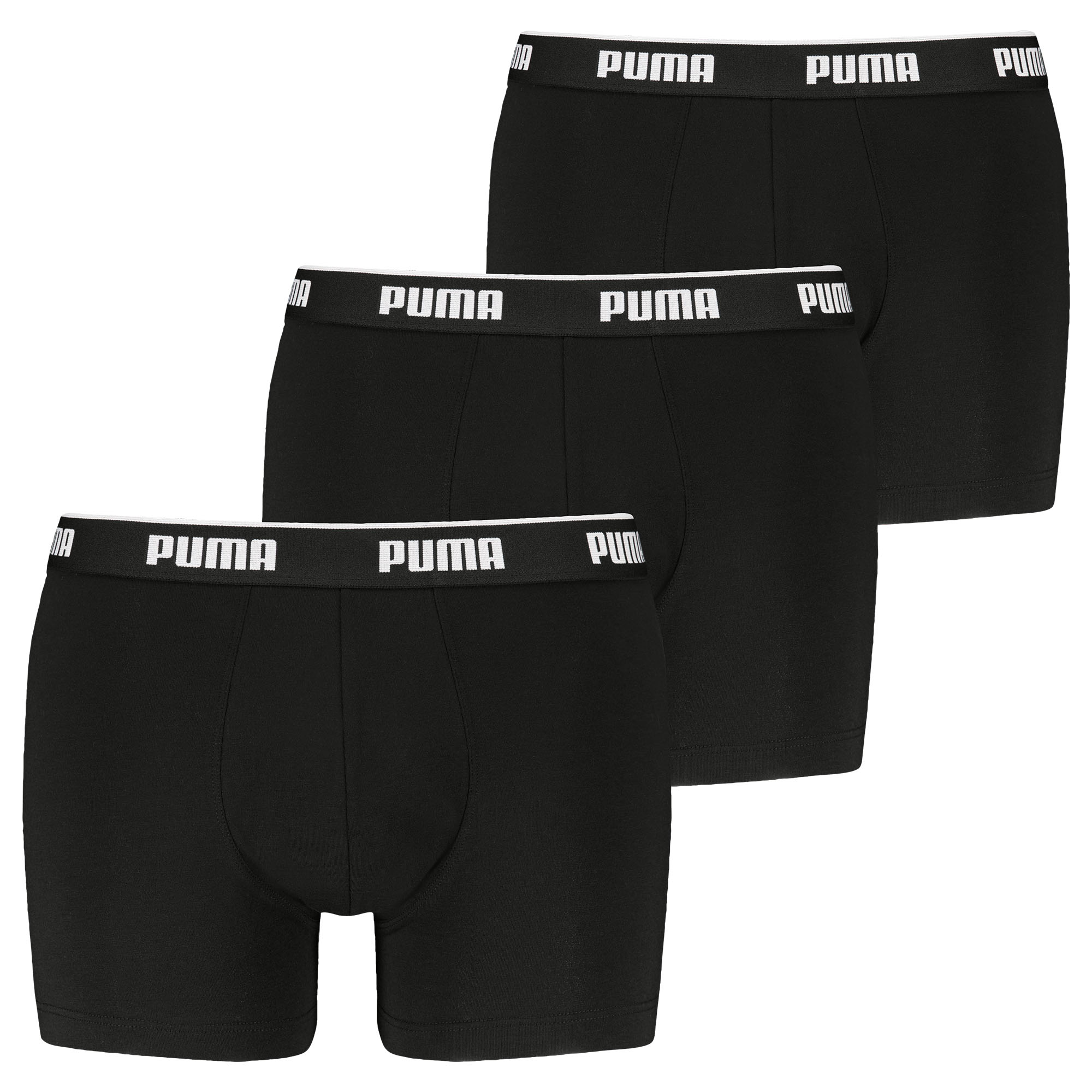 PUMA Herren Boxershorts, 3er Pack - Boxer 3P, Cotton Stretch, Logo, einfarbig