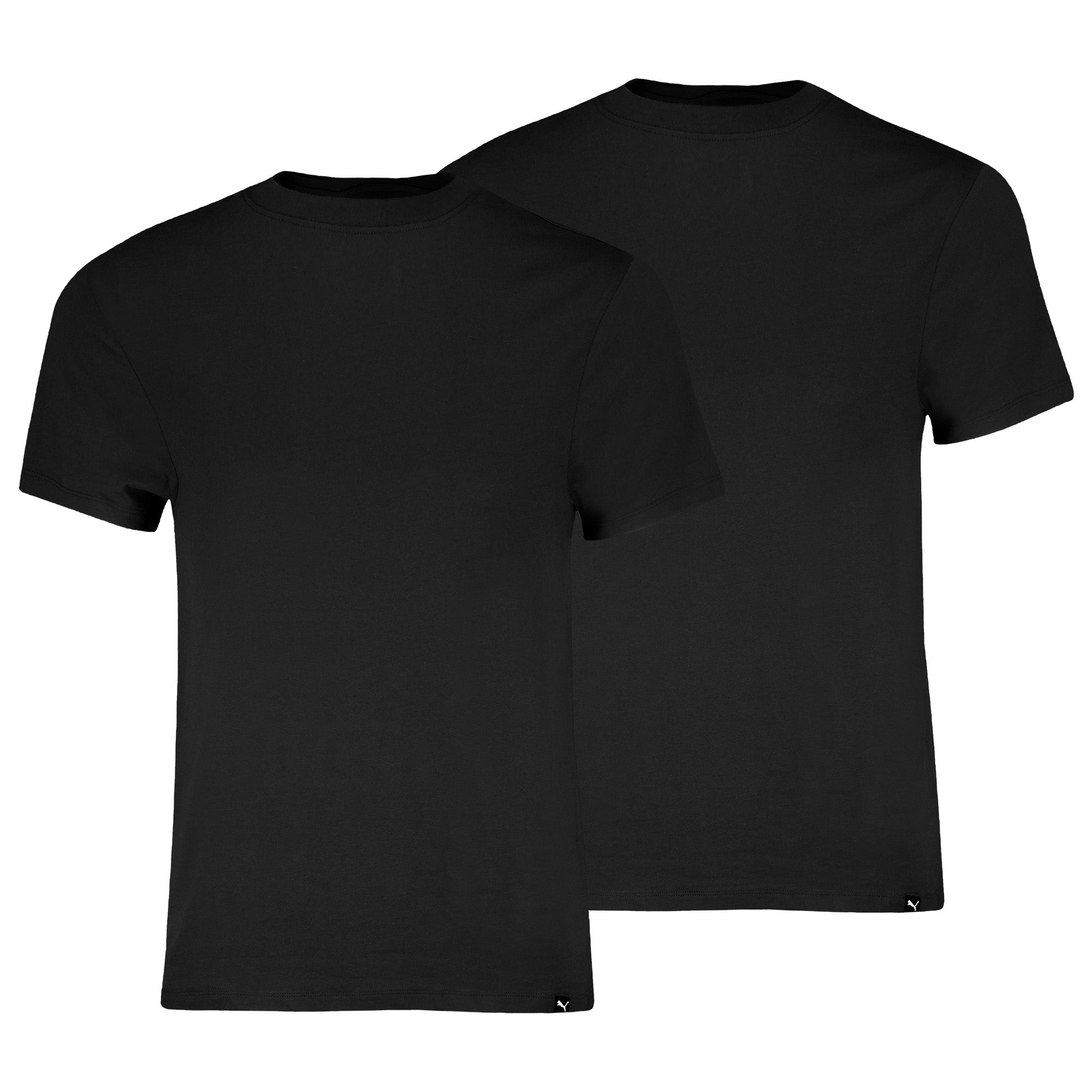 PUMA Herren T-Shirts, 2er Pack - Crew Neck Tee 2P, Rundhals Regular Fit, Baumwolle, einfarbig