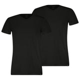 PUMA Herren T-Shirts, 2er Pack - V-Neck Tee 2P, V-Ausschnitt, Regular Fit, Baumwolle, einfarbig
