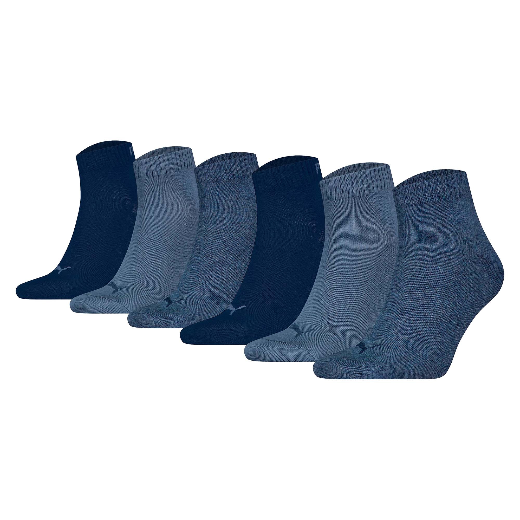 PUMA Unisex Quarter Socken, 6er Pack - Quarter Plain ECOM 6P, Logo, uni