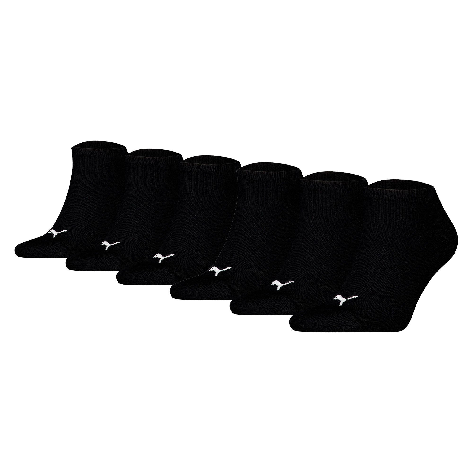 PUMA Unisex Sneakersocken, 6er Pack - Sneaker Plain ECOM 6P, Logo, einfarbig
