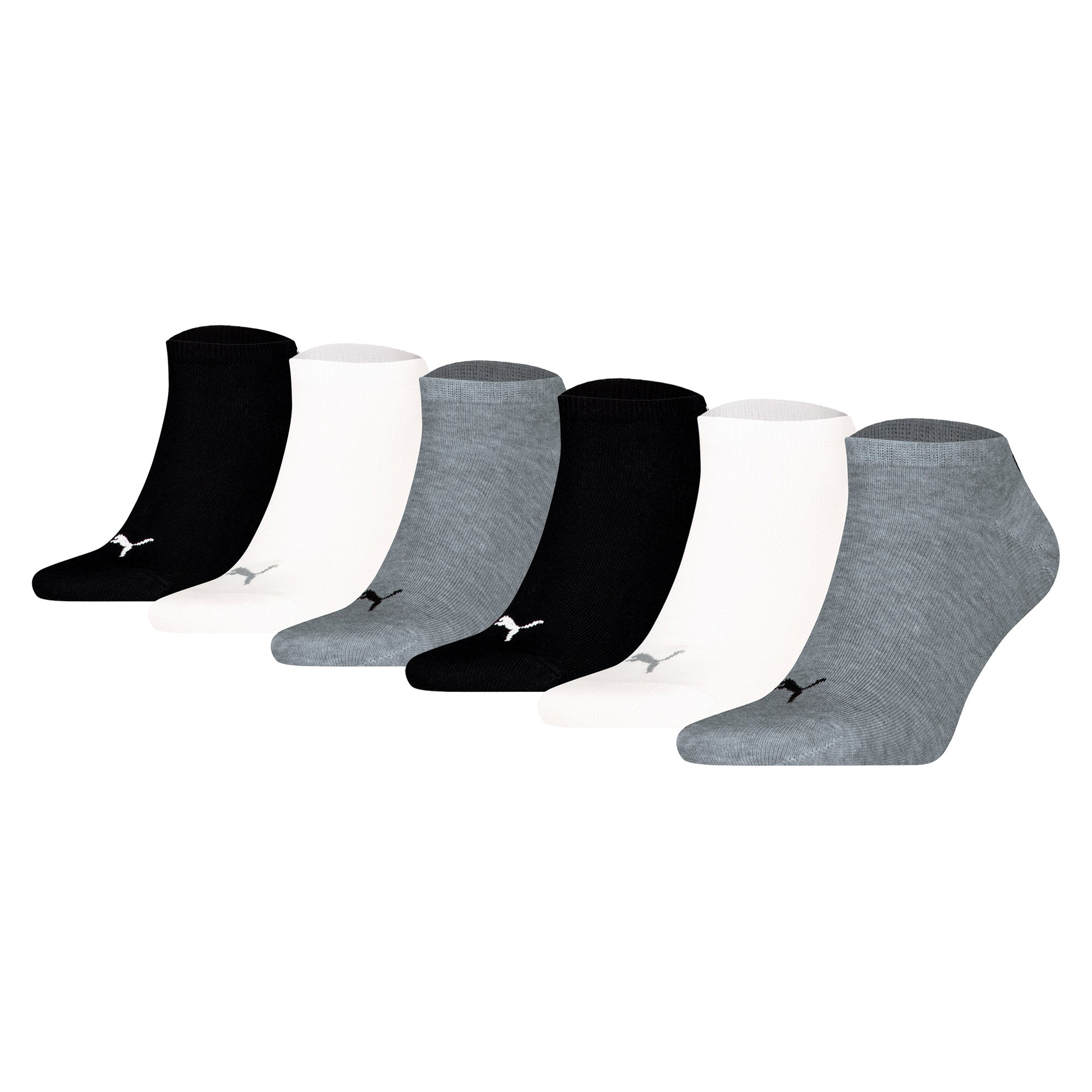 PUMA Unisex Sneakersocken, 6er Pack - Sneaker Plain ECOM 6P, Logo, einfarbig