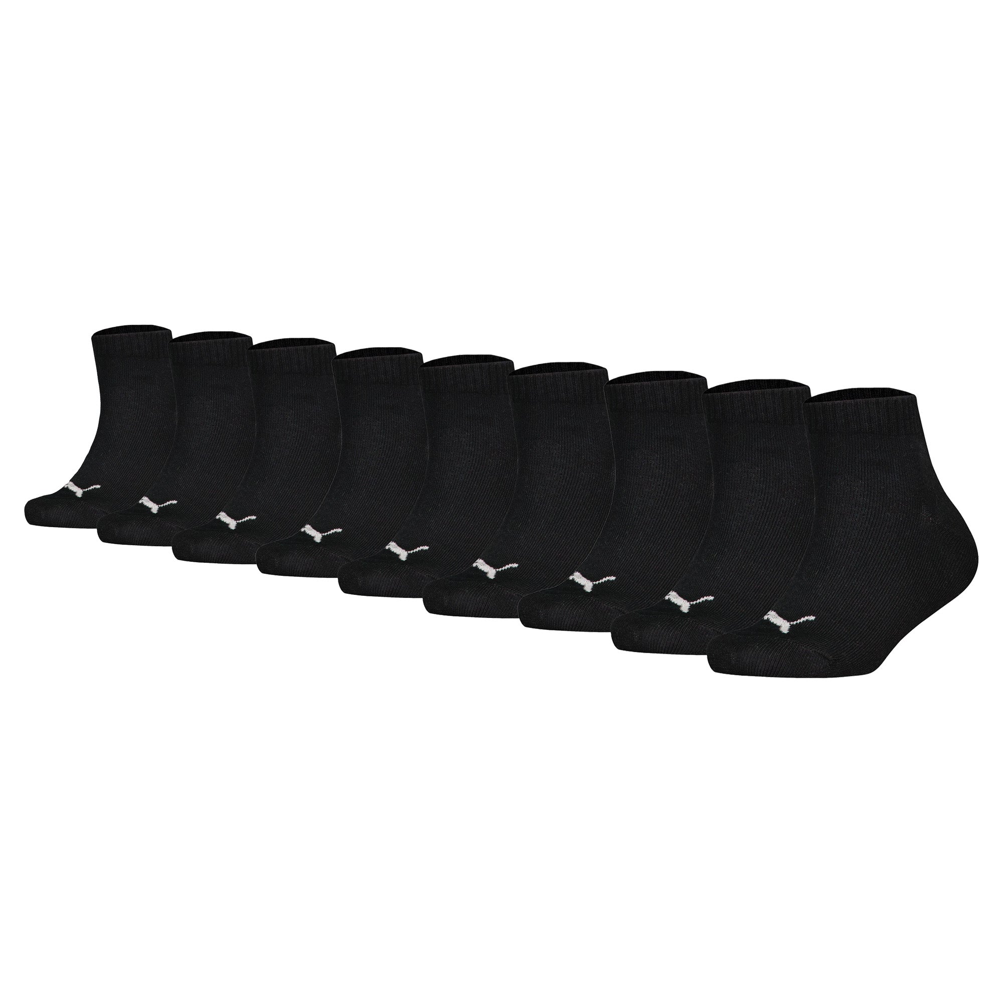 PUMA Kinder Quartersocken, 9er Pack - Plain Quarter ECOM 9P, Logo, einfarbig