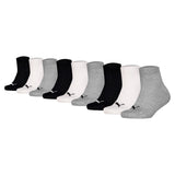 PUMA Kinder Quartersocken, 9er Pack - Plain Quarter ECOM 9P, Logo, einfarbig