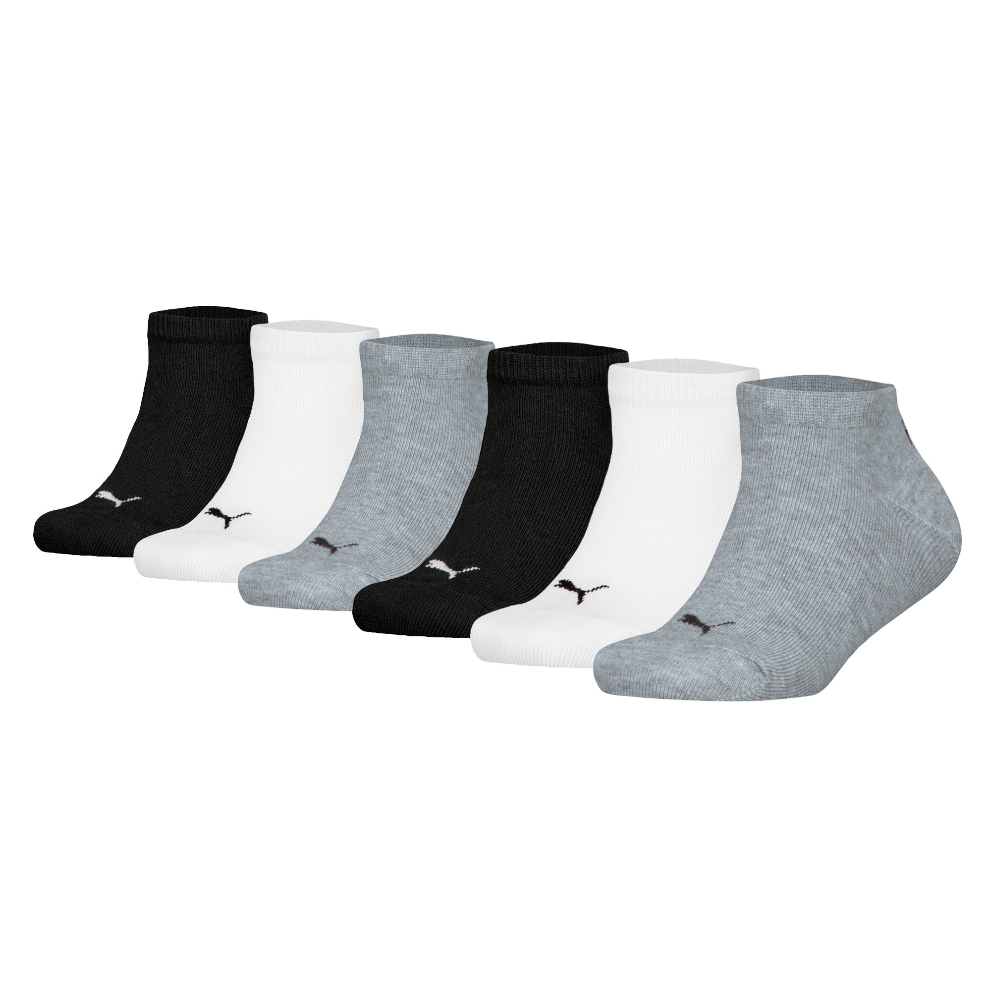 PUMA Kinder Sneakersocken 6er Pack - Plain Sneaker ECOM 6P, Logo, einfarbig