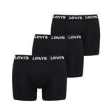 Levi's Herren Boxershorts, 3er Pack - Repeat Logo Boxer Brief 3P, Logobund, Baumwoll-Stretch, einfarbig