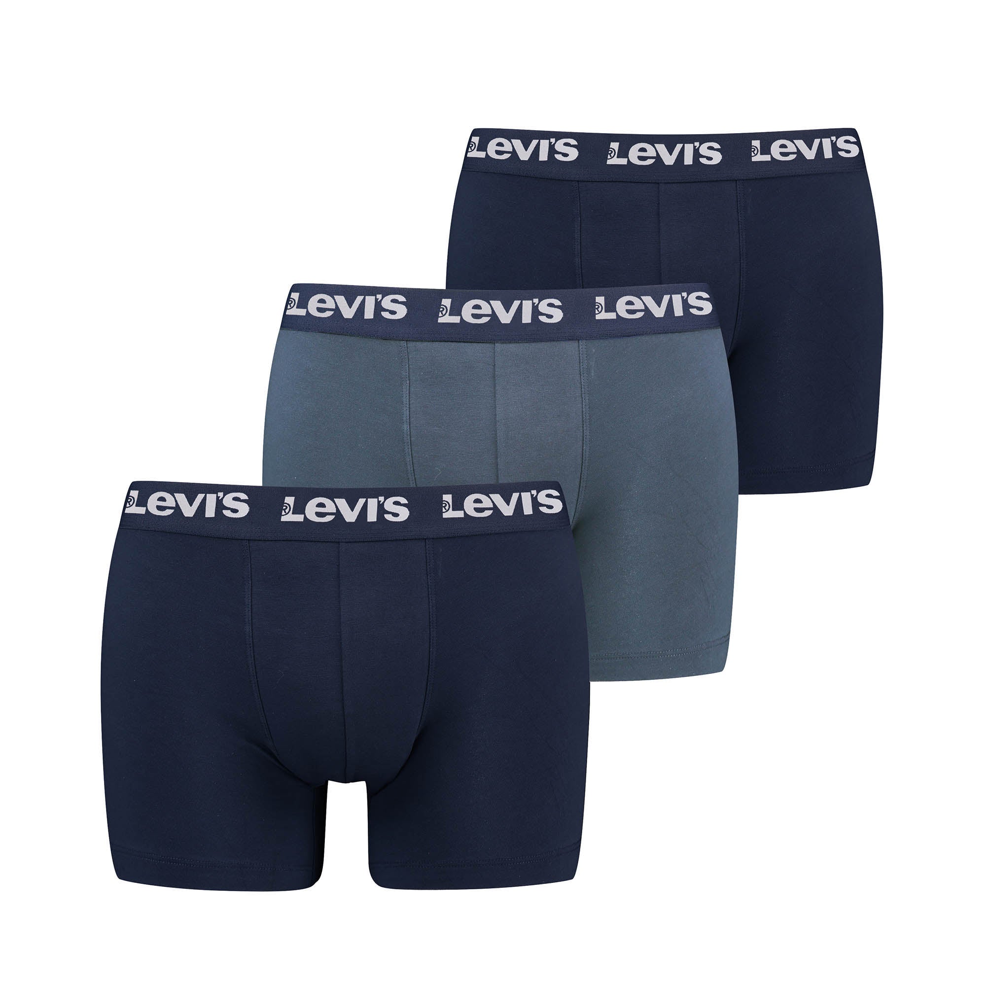 Levi's Herren Boxershorts, 3er Pack - Repeat Logo Boxer Brief 3P, Logobund, Baumwoll-Stretch, einfarbig
