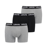 Levi's Herren Boxershorts, 3er Pack - Repeat Logo Boxer Brief 3P, Logobund, Baumwoll-Stretch, einfarbig