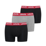 Levi's Herren Boxershorts, 3er Pack - Repeat Logo Boxer Brief 3P, Logobund, Baumwoll-Stretch, einfarbig
