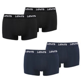 Levi's Herren Boxershorts, 2er Pack - Logo Trunk 2P, Logobund, Baumwoll-Stretch, einfarbig
