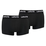 Levi's Herren Boxershorts, 2er Pack - Logo Trunk 2P, Logobund, Baumwoll-Stretch, einfarbig
