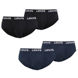 Levi's Herren Slips, 2er Pack - Repeat Logo Brief 2P, Logobund, Cotton Stretch, einfarbig