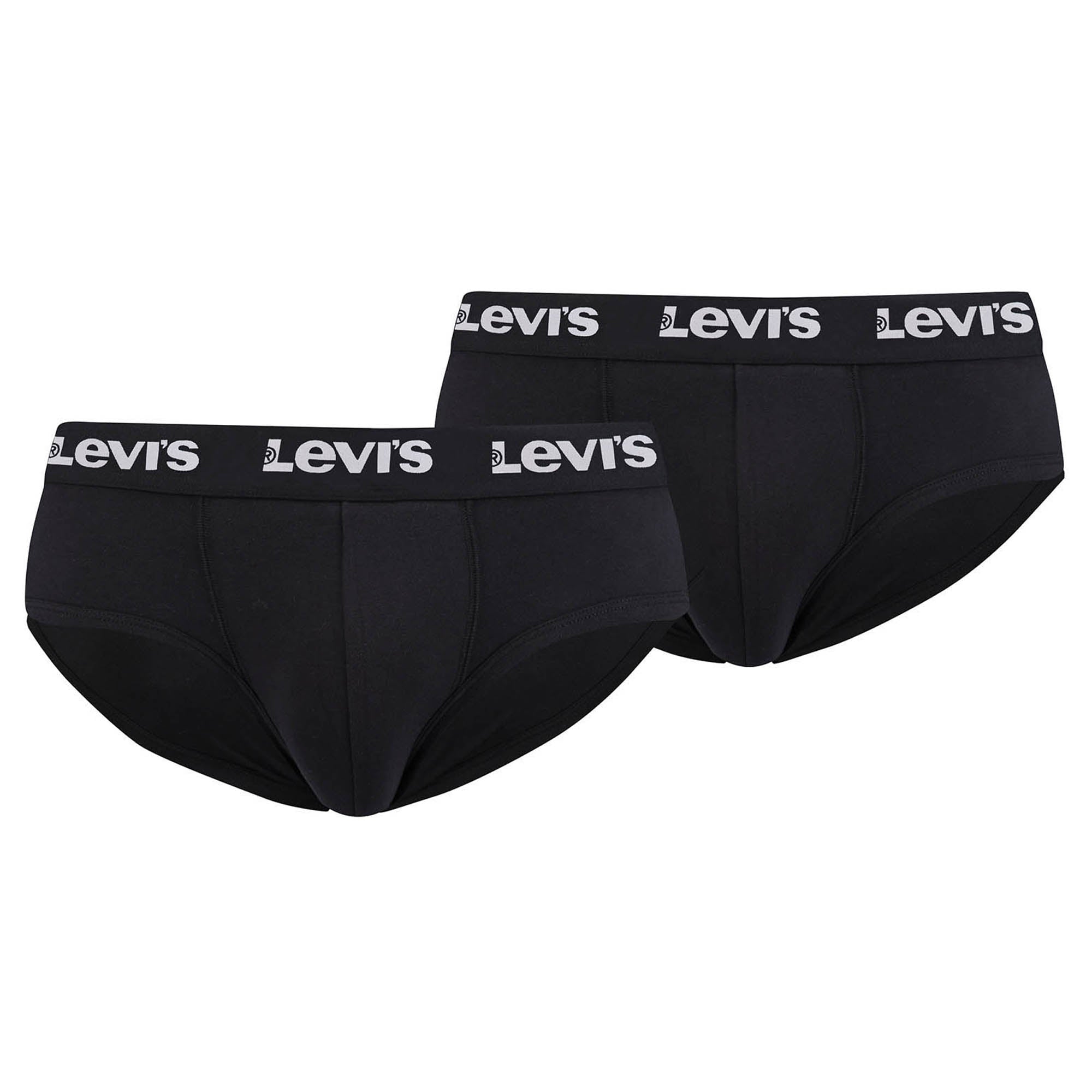 Levi's Herren Slips, 2er Pack - Repeat Logo Brief 2P, Logobund, Cotton Stretch, einfarbig