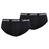 Levi's Herren Slips, 2er Pack - Repeat Logo Brief 2P, Logobund, Cotton Stretch, einfarbig