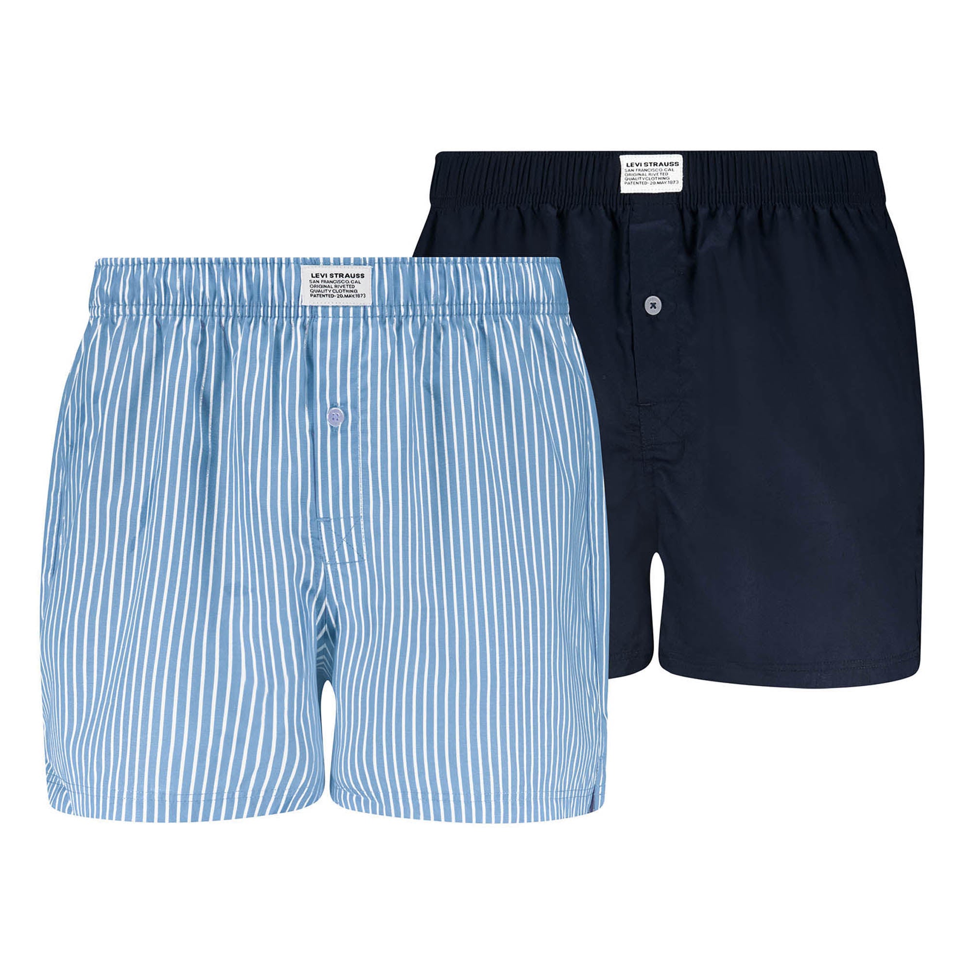 Levi's Herren Web-Boxershorts, 2er Pack - Woven Boxers 2P, Baumwolle, einfarbig