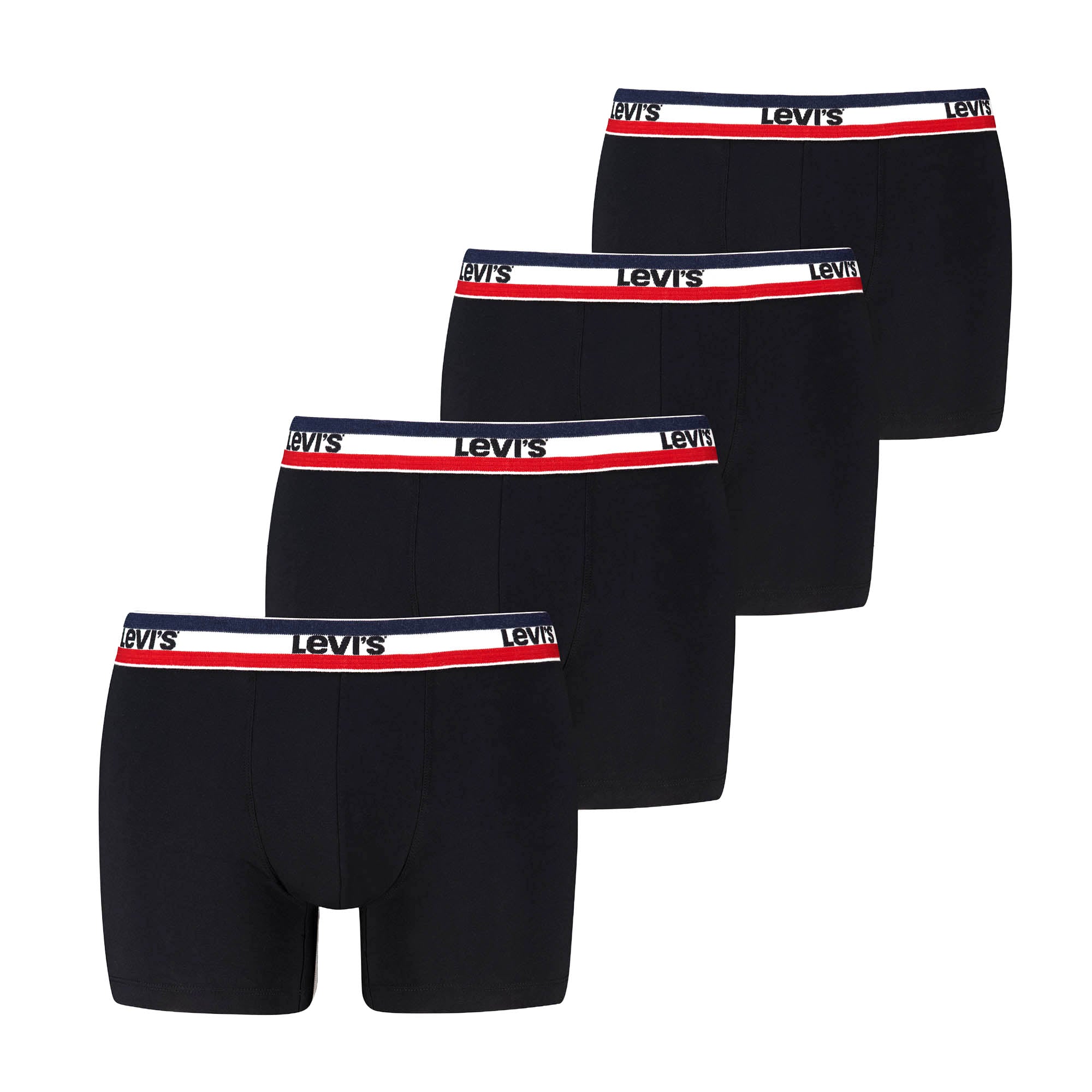 Levi's Men Boxer Shorts, 4-pack - Sportswear Logo Boxer Brief 4P, Cotton Stretch, ECOM