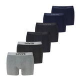 Levi's Herren Boxershorts, 6er Pack -  WB Boxer Brief 6P, Logo Cotton Stretch, ECOM
