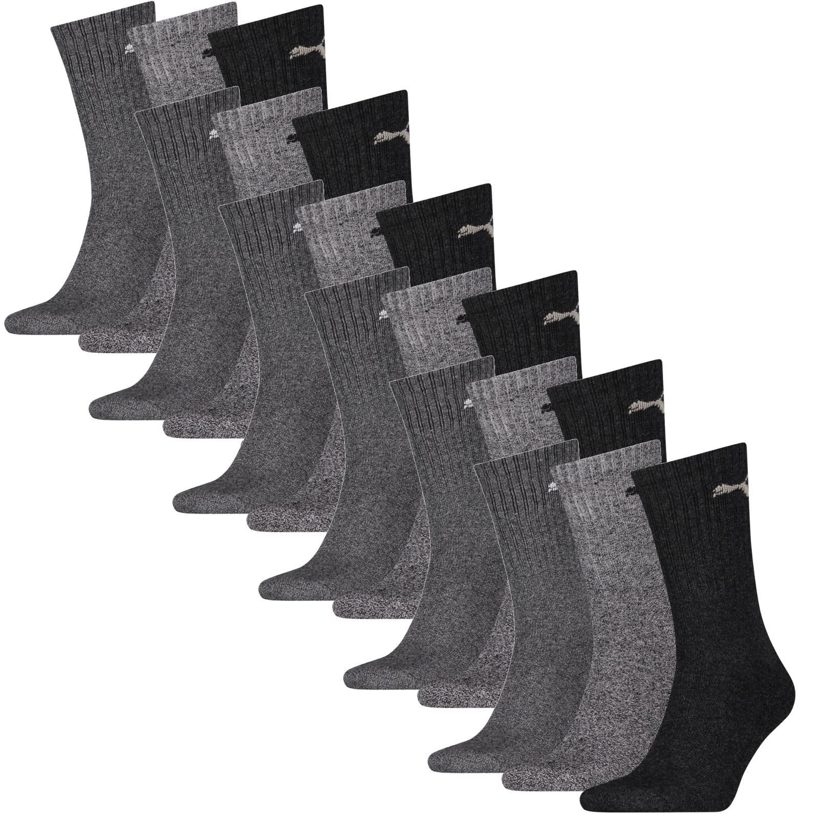 Puma Unisex Socken, Sportsocken 18 PAAR, Frotteesohle - verschiedene Farben