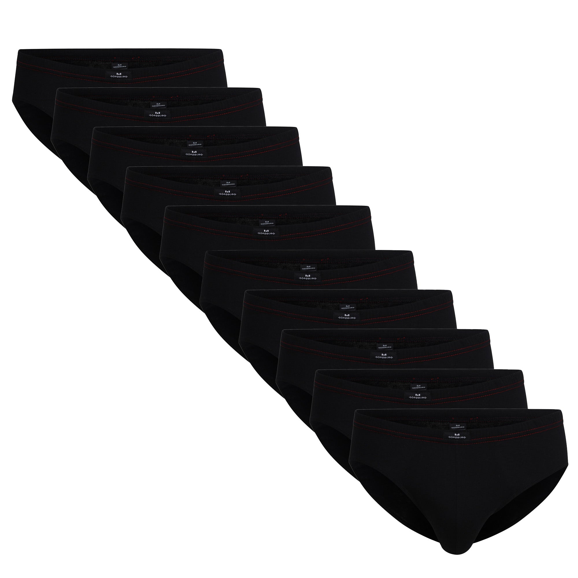 Götzburg Herren Briefs 10er Pack - Single Jersey, Unterwäsche Set, Cotton Stretch