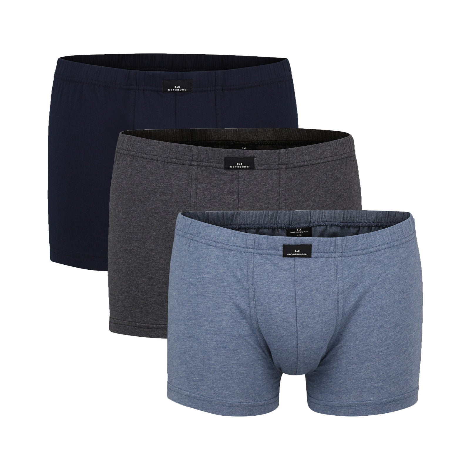 Götzburg Herren Pants 3er Pack - Single Jersey, Unterwäsche Set, Cotton Stretch