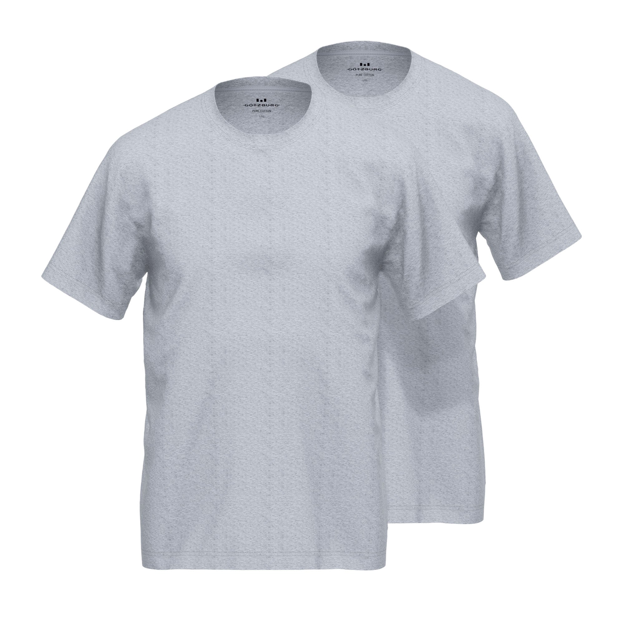 GÖTZBURG Herren T-Shirt, 2er Pack - Rundhals, Baumwolle, Kurzarm, einfarbig