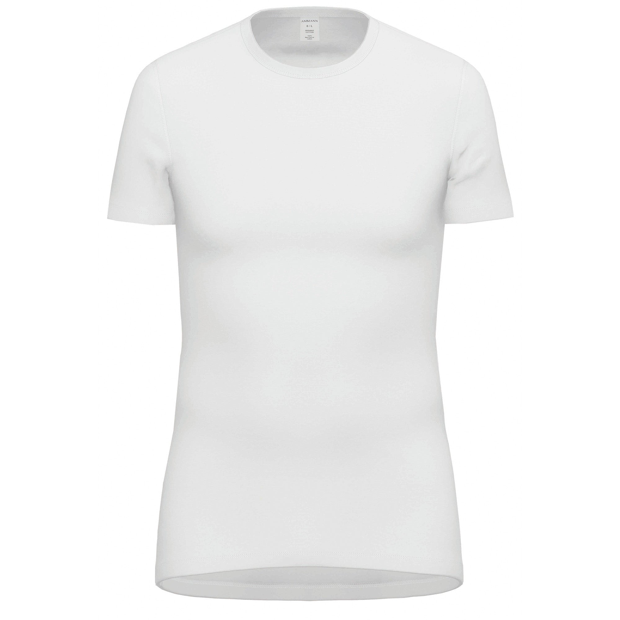 AMMANN men's T-shirt - fine rib, extended back, cotton
