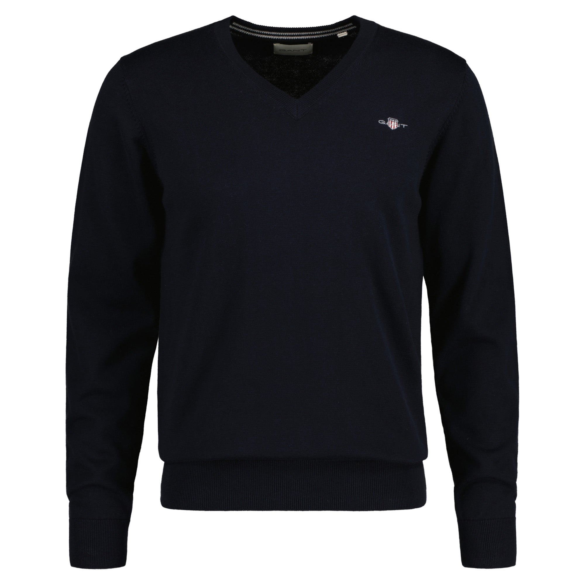 GANT Men's Pullover - CLASSIC COTTON V-NECK, knitted jumper, V-neck, cotton