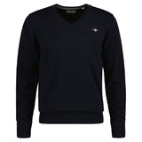GANT Herren Pullover - CLASSIC COTTON V-NECK, Strickpullover, V-Ausschnitt, Baumwolle