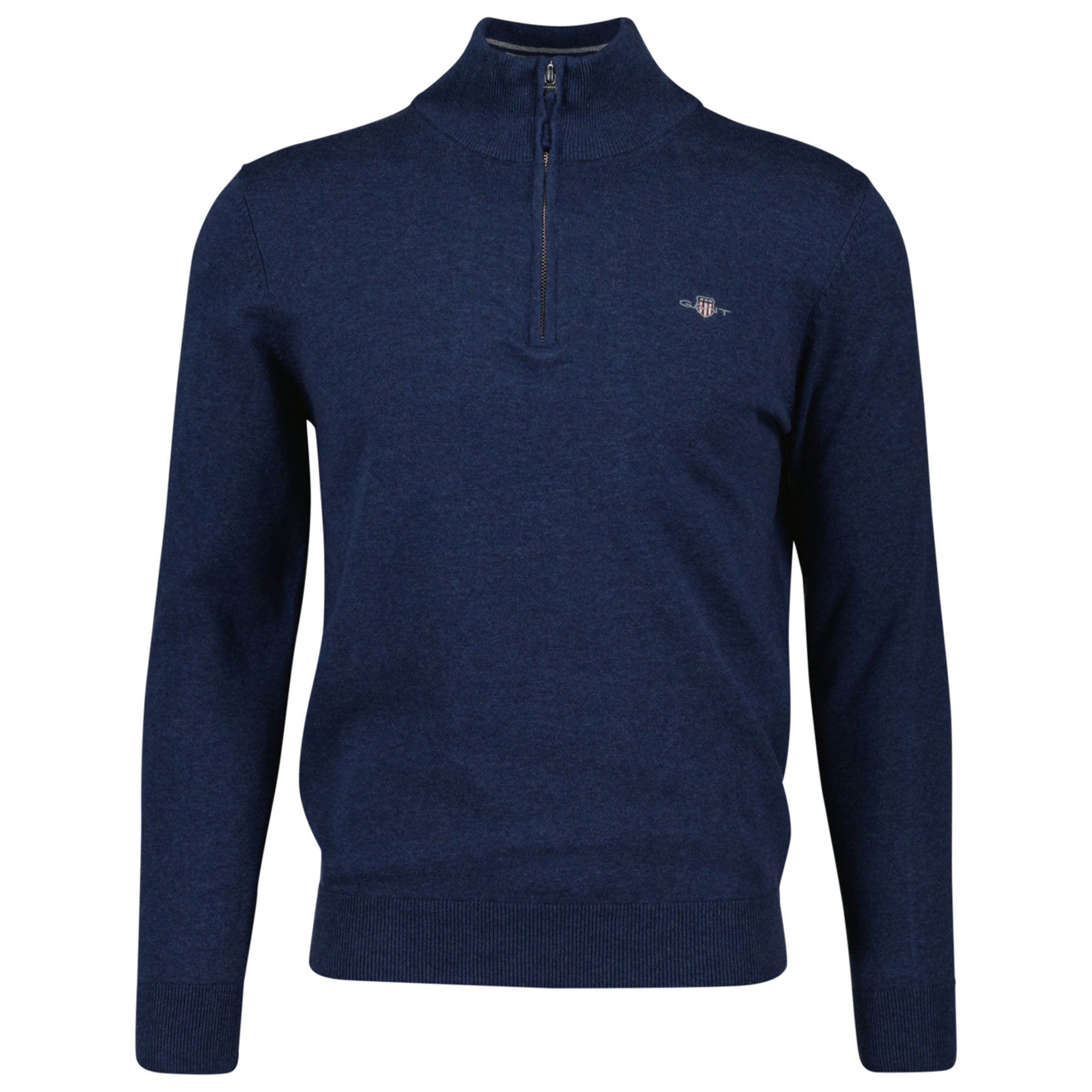 GANT Herren Pullover mit Zip-Kragen - CLASSIC COTTON HALF ZIP, Strickpullover, Baumwolle