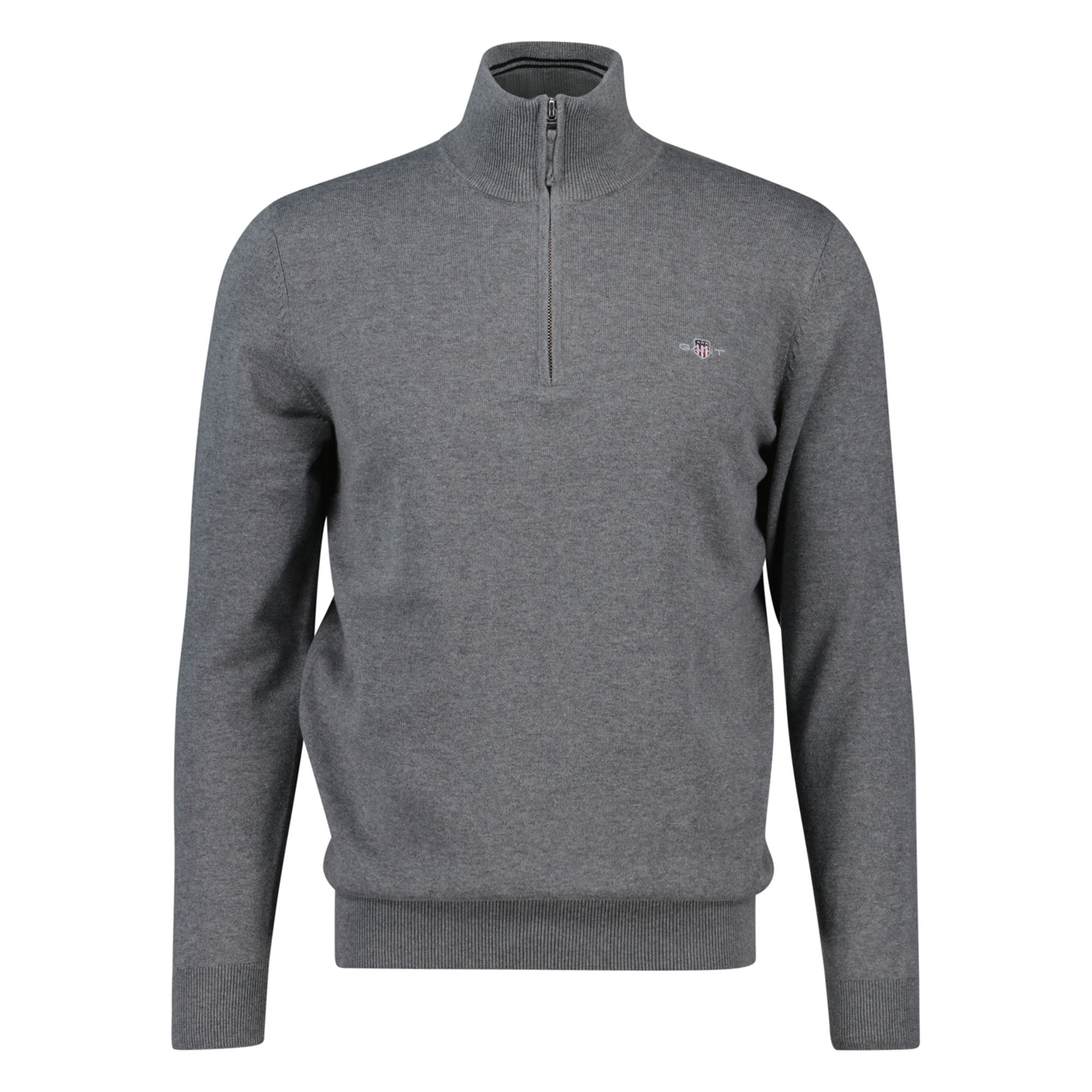 GANT Herren Pullover mit Zip-Kragen - CLASSIC COTTON HALF ZIP, Strickpullover, Baumwolle