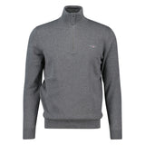 GANT Herren Pullover mit Zip-Kragen - CLASSIC COTTON HALF ZIP, Strickpullover, Baumwolle