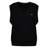 GANT Herren Strickpullunder - CLASSIC COTTON VEST, V-Ausschnitt, Baumwolle