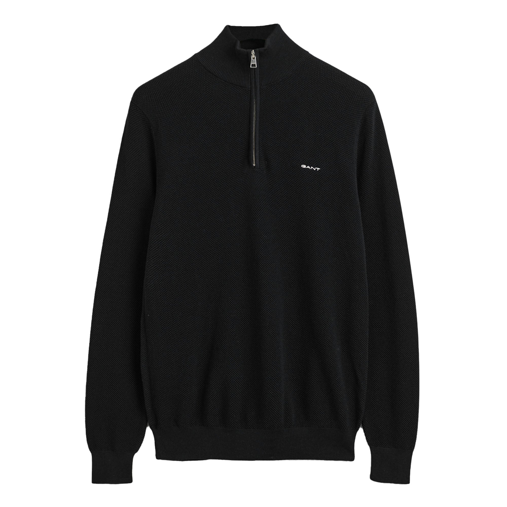 GANT Herren Pique-Strickpullover mit Zip-Kragen - COTTON PIQUE HALF ZIP, Baumwolle
