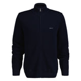 GANT men's pique cardigan - COTTON PIQUE ZIP CARDIGAN, zip, cotton